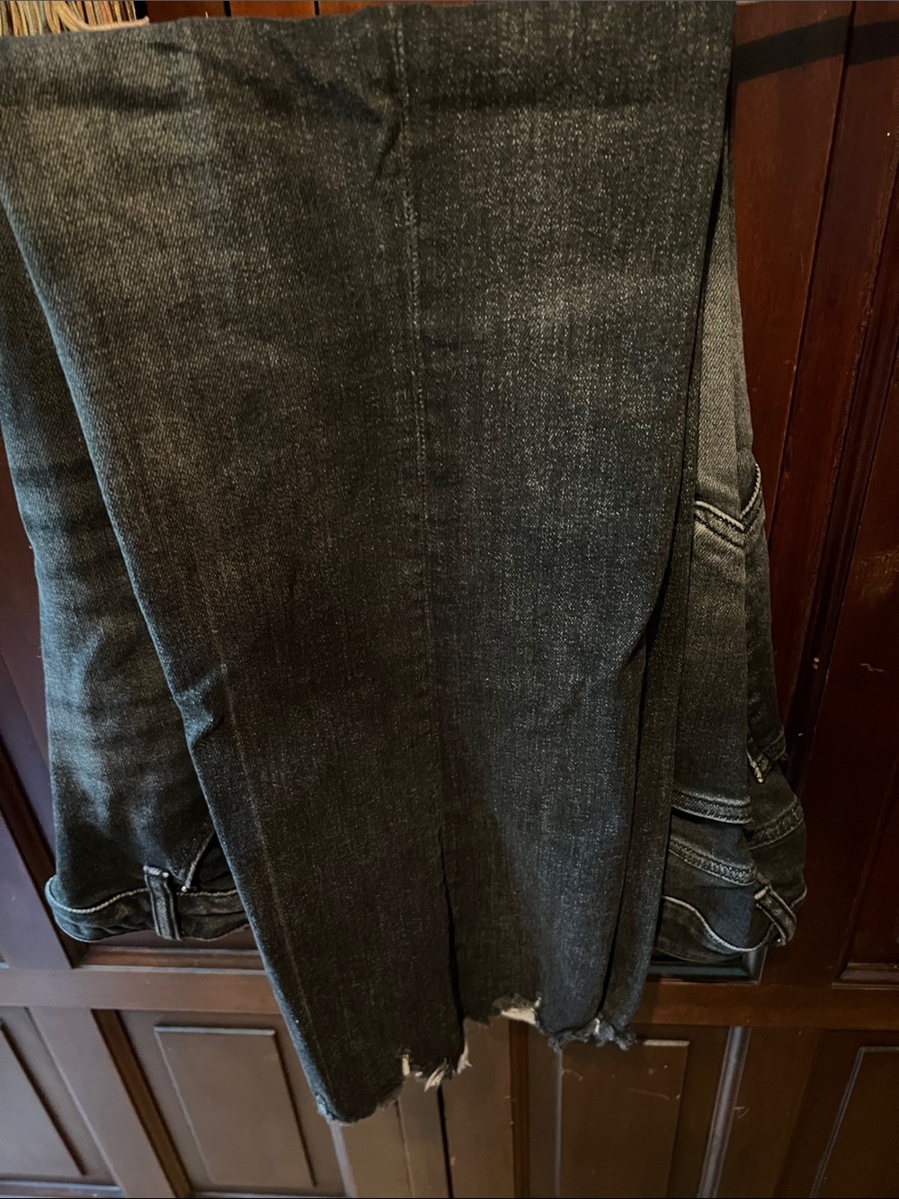 RISEN WASHED RELAXED FIT STRAIGHT FRAYED HEM SIZE 32/15 JEANS - Picture 3 of 6